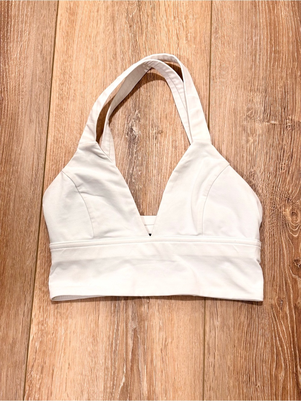 Lululemon White Sports Bra SIZE 2 Pilates Yoga Streetwear